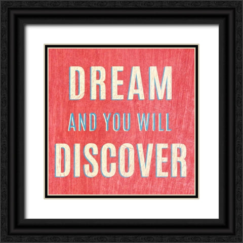 Imagine Believe Dream I Black Ornate Wood Framed Art Print with Double Matting by SD Graphics Studio