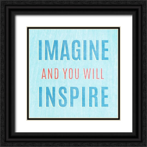 Imagine Believe Dream III Black Ornate Wood Framed Art Print with Double Matting by SD Graphics Studio