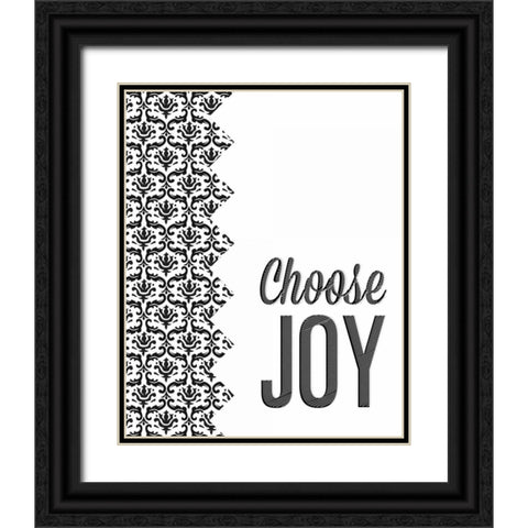 Be Simple Choose Joy II Black Ornate Wood Framed Art Print with Double Matting by SD Graphics Studio