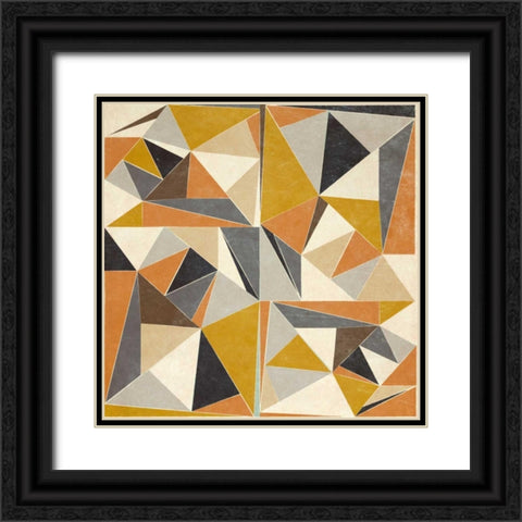 OMG Modern Triangles I Black Ornate Wood Framed Art Print with Double Matting by SD Graphics Studio