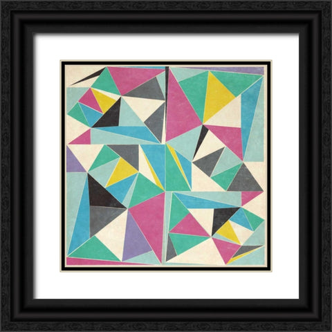 OMG Triangles I Black Ornate Wood Framed Art Print with Double Matting by SD Graphics Studio