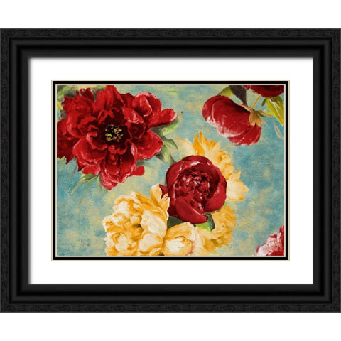 Red Modern Romance Black Ornate Wood Framed Art Print with Double Matting by Pinto, Patricia