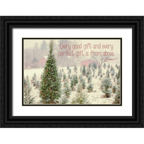Holiday Messages I Black Ornate Wood Framed Art Print with Double Matting by Poynter, Kelly