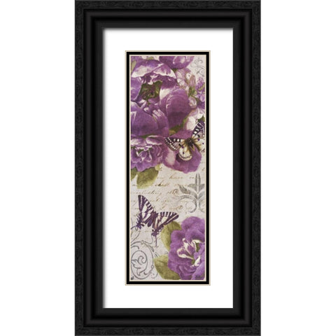 Beautiful Bouquet of Peonies Panel I Black Ornate Wood Framed Art Print with Double Matting by Pinto, Patricia
