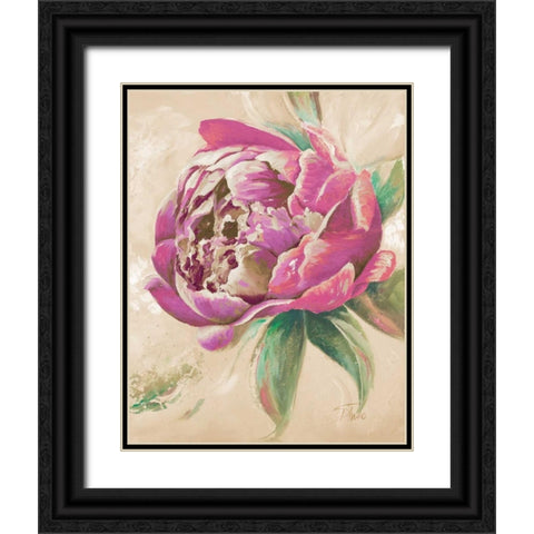Beautiful Bouquet of Peonies in Pink II Black Ornate Wood Framed Art Print with Double Matting by Pinto, Patricia