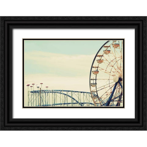 Retro Ferris Black Ornate Wood Framed Art Print with Double Matting by Peck, Gail