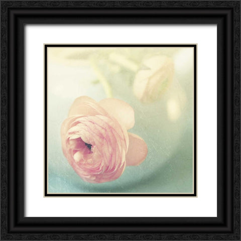 Vintage Pink Peony II Black Ornate Wood Framed Art Print with Double Matting by Gardner, Sarah