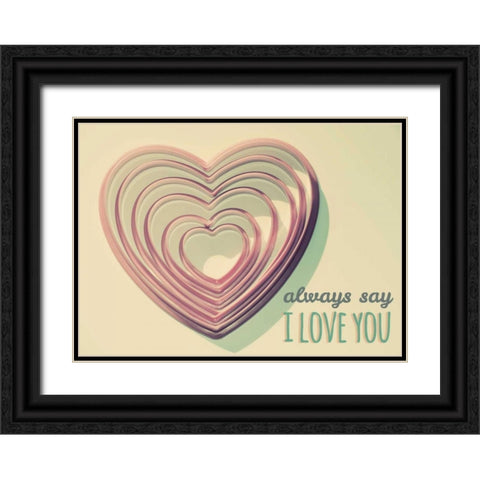 Always Say Black Ornate Wood Framed Art Print with Double Matting by Peck, Gail