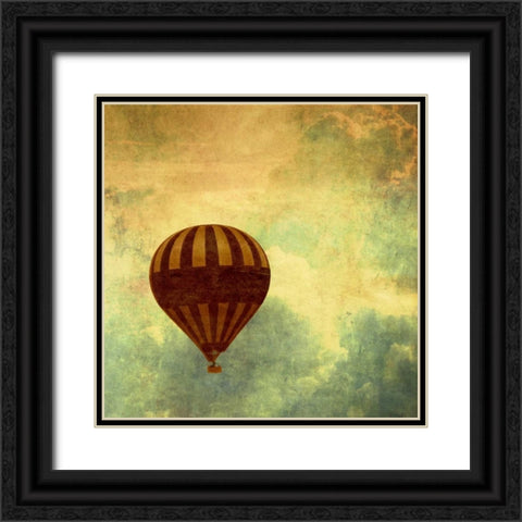 Air Balloon Ride Black Ornate Wood Framed Art Print with Double Matting by Peck, Gail