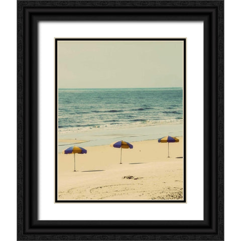 Beach Trip Rectangle II Black Ornate Wood Framed Art Print with Double Matting by Peck, Gail