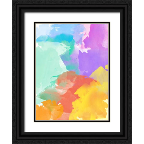 Watercolor Mess I Black Ornate Wood Framed Art Print with Double Matting by SD Graphics Studio