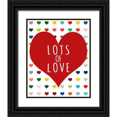 Lots of Love Black Ornate Wood Framed Art Print with Double Matting by Lake, Shelley