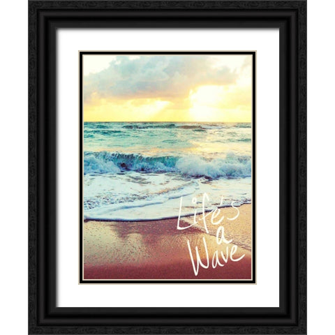 Lifes a Wave Black Ornate Wood Framed Art Print with Double Matting by Peck, Gail