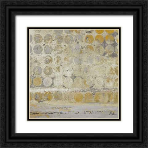 Dots on Gold Black Ornate Wood Framed Art Print with Double Matting by Pinto, Patricia