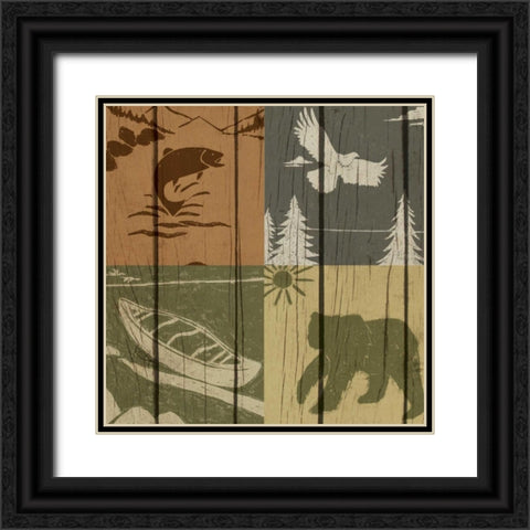Lodge Four Pack I Black Ornate Wood Framed Art Print with Double Matting by Biscardi, Nicholas