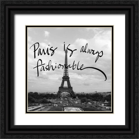 Fashionable Paris Black Ornate Wood Framed Art Print with Double Matting by Navas, Emily