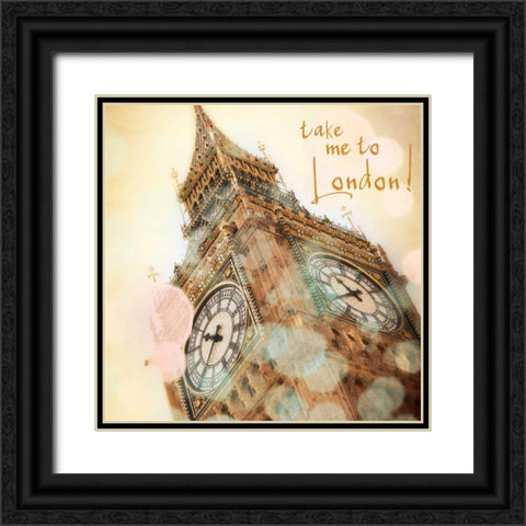 Take Me To London Black Ornate Wood Framed Art Print with Double Matting by Navas, Emily