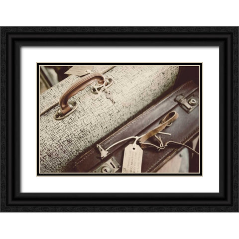 Old Travelers Black Ornate Wood Framed Art Print with Double Matting by Peck, Gail