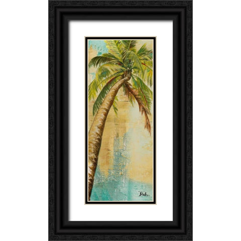 Beach Palm Panel II Black Ornate Wood Framed Art Print with Double Matting by Pinto, Patricia
