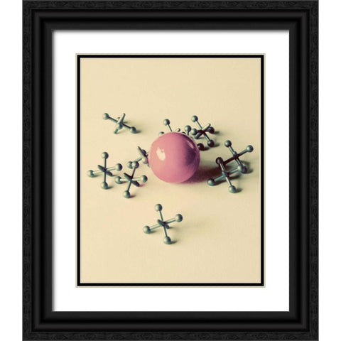 Enjoy the Little Things Black Ornate Wood Framed Art Print with Double Matting by Peck, Gail
