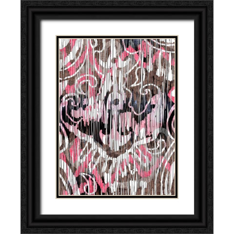 Rustic Ikat Border I Black Ornate Wood Framed Art Print with Double Matting by Biscardi, Nicholas