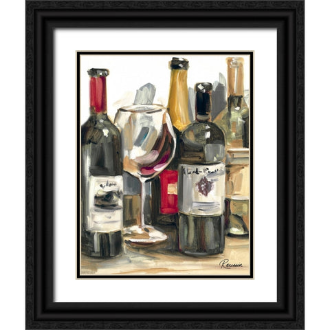 Wine Champ II Black Ornate Wood Framed Art Print with Double Matting by French-Roussia, Heather A.