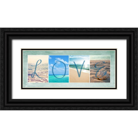 Sea Love Black Ornate Wood Framed Art Print with Double Matting by Bryant, Susan