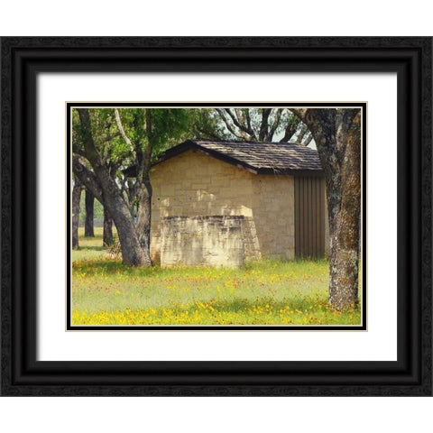 Country Meadow I Black Ornate Wood Framed Art Print with Double Matting by Peck, Gail