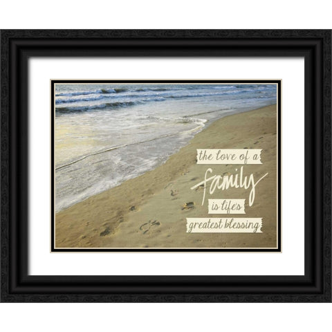Family Love Black Ornate Wood Framed Art Print with Double Matting by Peck, Gail