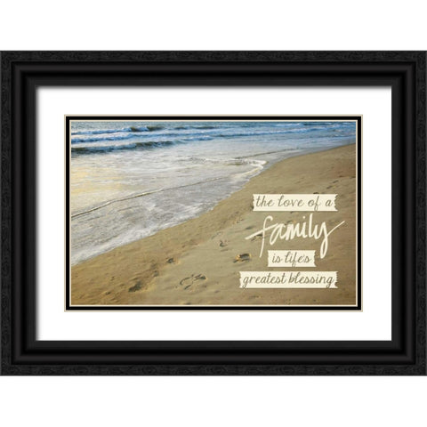 Family Love Black Ornate Wood Framed Art Print with Double Matting by Peck, Gail