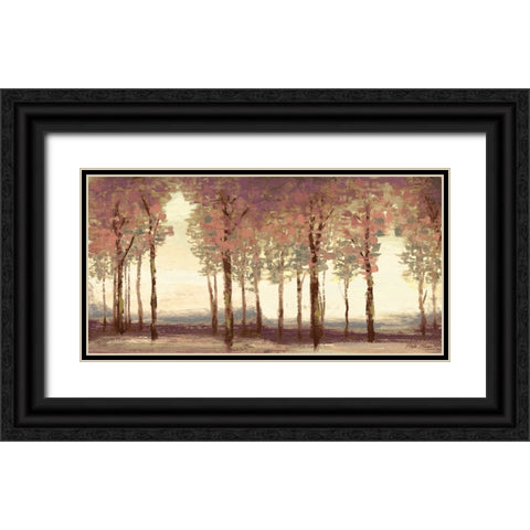 Forest Panel Black Ornate Wood Framed Art Print with Double Matting by Marcon, Michael