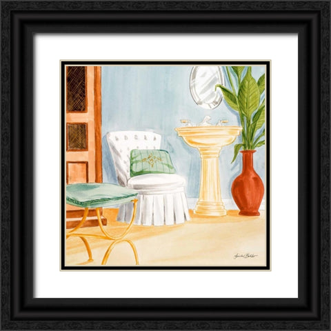 Day at the Spa I Black Ornate Wood Framed Art Print with Double Matting by Baliko, Linda