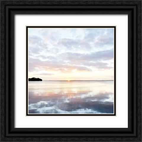 Peaceful Lake Black Ornate Wood Framed Art Print with Double Matting by Nawrocke, Bruce