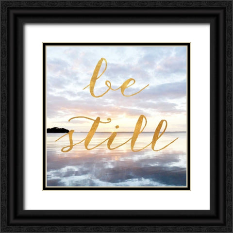 Be Still Black Ornate Wood Framed Art Print with Double Matting by Nawrocke, Bruce