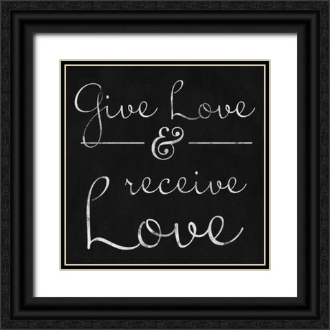 Love and Beyond Border I Black Ornate Wood Framed Art Print with Double Matting by Sundance Studio