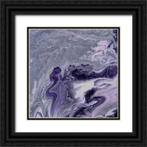 Violet Agate Black Ornate Wood Framed Art Print with Double Matting by Mercado, M.