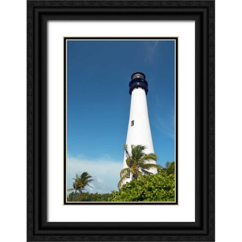 South Lighthouse Black Ornate Wood Framed Art Print with Double Matting by Peck, Gail