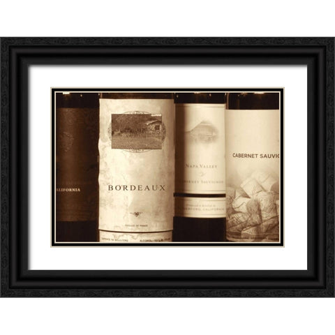 Wine Black Ornate Wood Framed Art Print with Double Matting by Peck, Gail