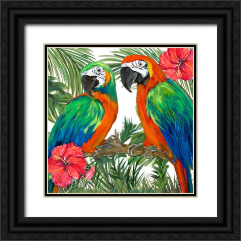 Island Birds Black Ornate Wood Framed Art Print with Double Matting by DeRice, Julie