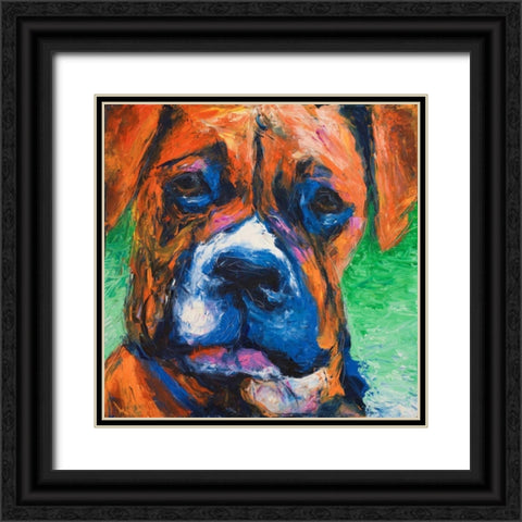 Puppy Dog Eyes II Black Ornate Wood Framed Art Print with Double Matting by Johnson, Walt