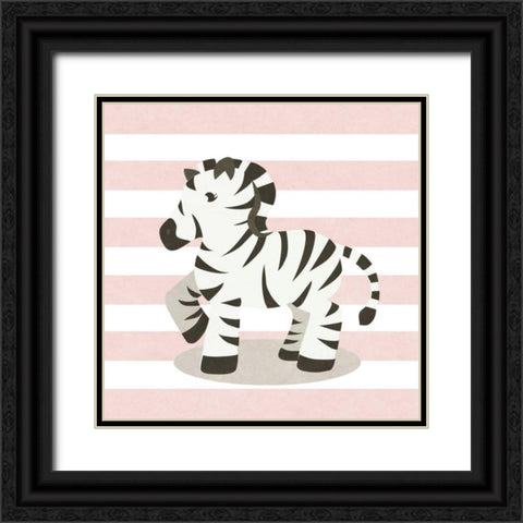 Happy Baby Animals II Black Ornate Wood Framed Art Print with Double Matting by Sundance Graphics