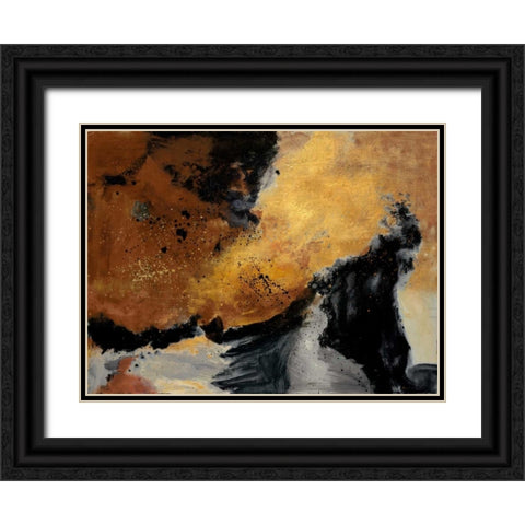 Wave Black Ornate Wood Framed Art Print with Double Matting by Maria, Robin