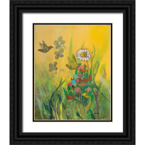 Waking Up with Sunshine Black Ornate Wood Framed Art Print with Double Matting by Maria, Robin