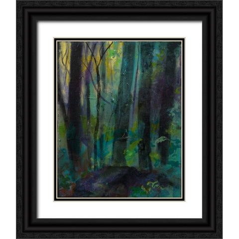Weekend in the Woods Black Ornate Wood Framed Art Print with Double Matting by Maria, Robin