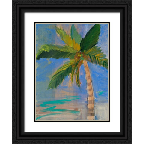 Tropical Palms I Black Ornate Wood Framed Art Print with Double Matting by Maria, Robin