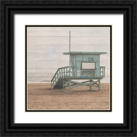 Life Guard White Wash Black Ornate Wood Framed Art Print with Double Matting by Bryant, Susan