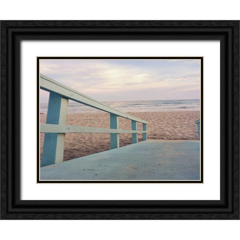 Down to the Beach Black Ornate Wood Framed Art Print with Double Matting by Bryant, Susan