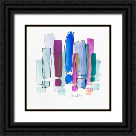 Exclamation II Black Ornate Wood Framed Art Print with Double Matting by Loreth, Lanie