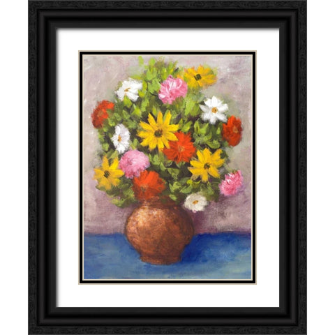 Vase of Beauty II Black Ornate Wood Framed Art Print with Double Matting by Johnson, Walt