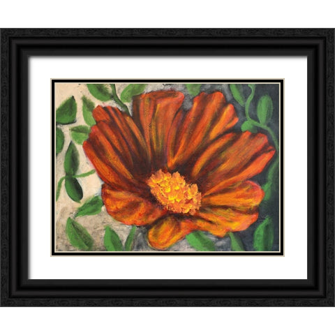 Simple Garden II Black Ornate Wood Framed Art Print with Double Matting by Johnson, Walt